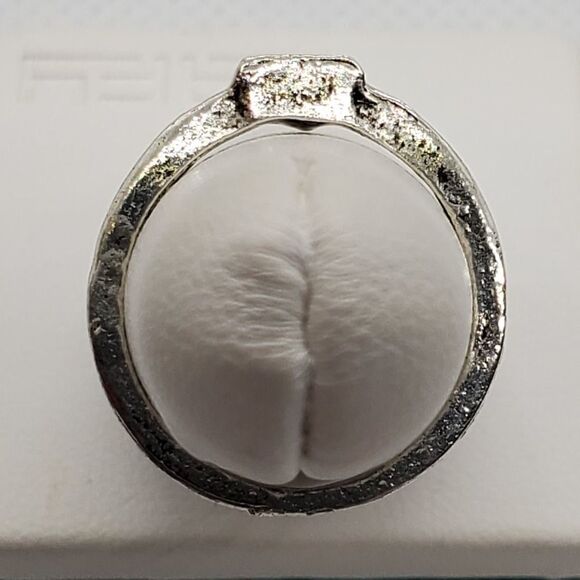 Silver Tone & Blue Triangle Ring - Picture 2 of 3